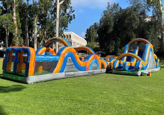 130 foot Ninja obstacle course